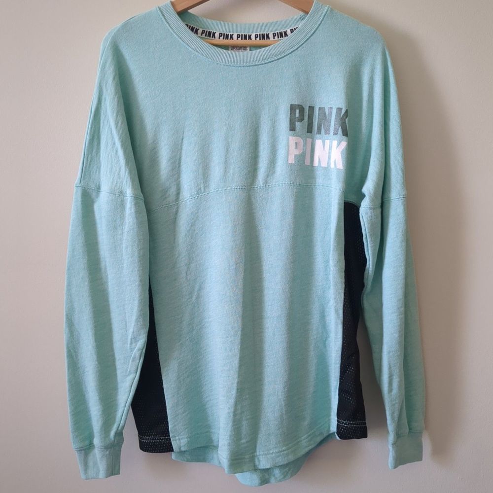 PINK Victoria's Secret Light Blue Long Sleeve Tee